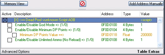 Deadpool: Таблица для Cheat Engine [1.0] {Recifense}