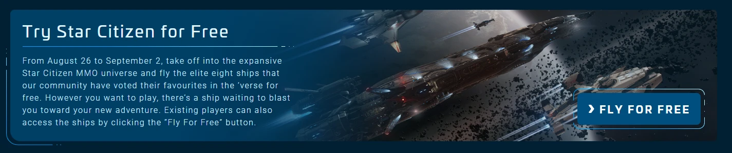 В Star Citizen с 26 августа по 2 сентября бесплатные полёты