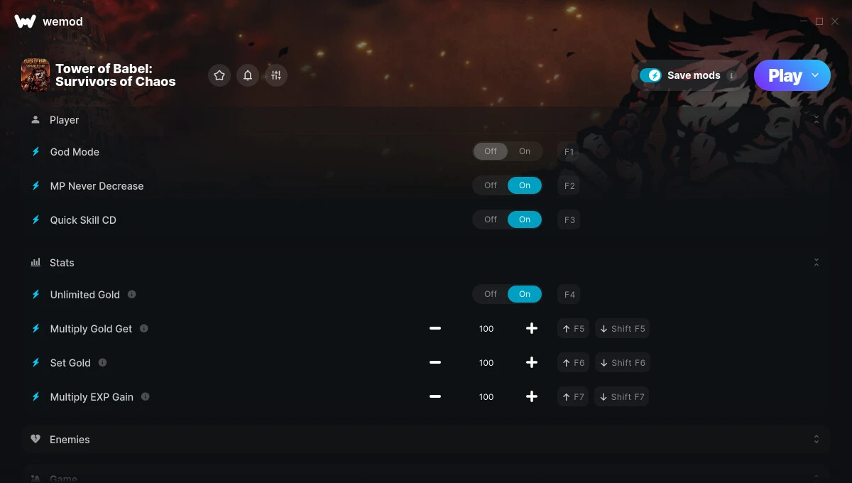 Tower of Babel: Survivors of Chaos"Трейнер +13" [UPD: 30.06.2025] {ColonelRVH / WeMod}