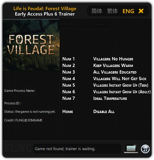 Life is Feudal: Forest Village: Трейнер/Trainer (+6) [update 30.08.16] {FLiNG}