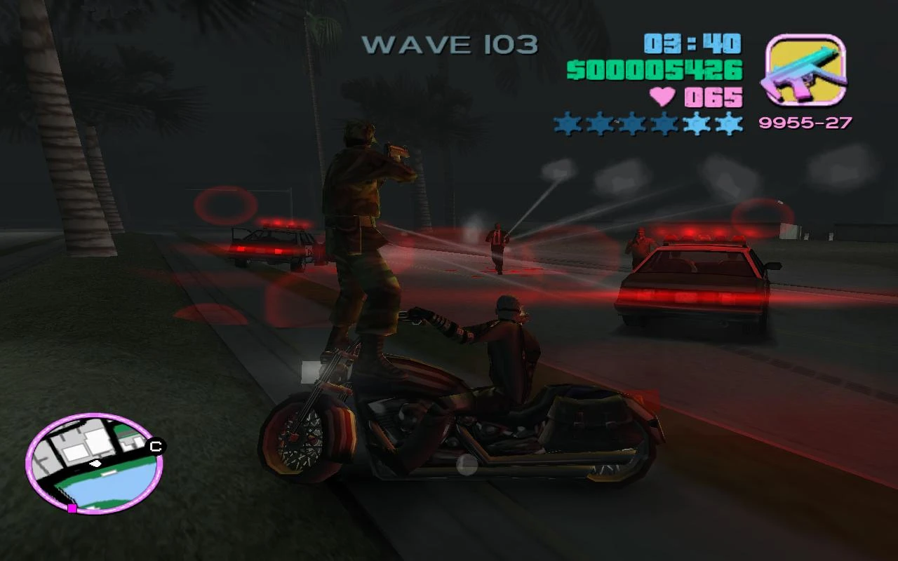 Grand Theft Auto: Vice City "Дополнительный спавн всего транспорта и всех актёров на дорогах 3.3"