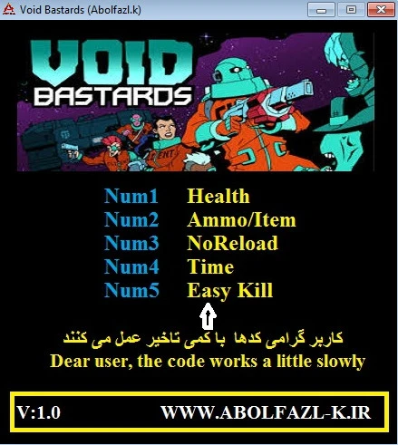 Void Bastards: Трейнер/Trainer (+5) [1.0] {Abolfazl-K}