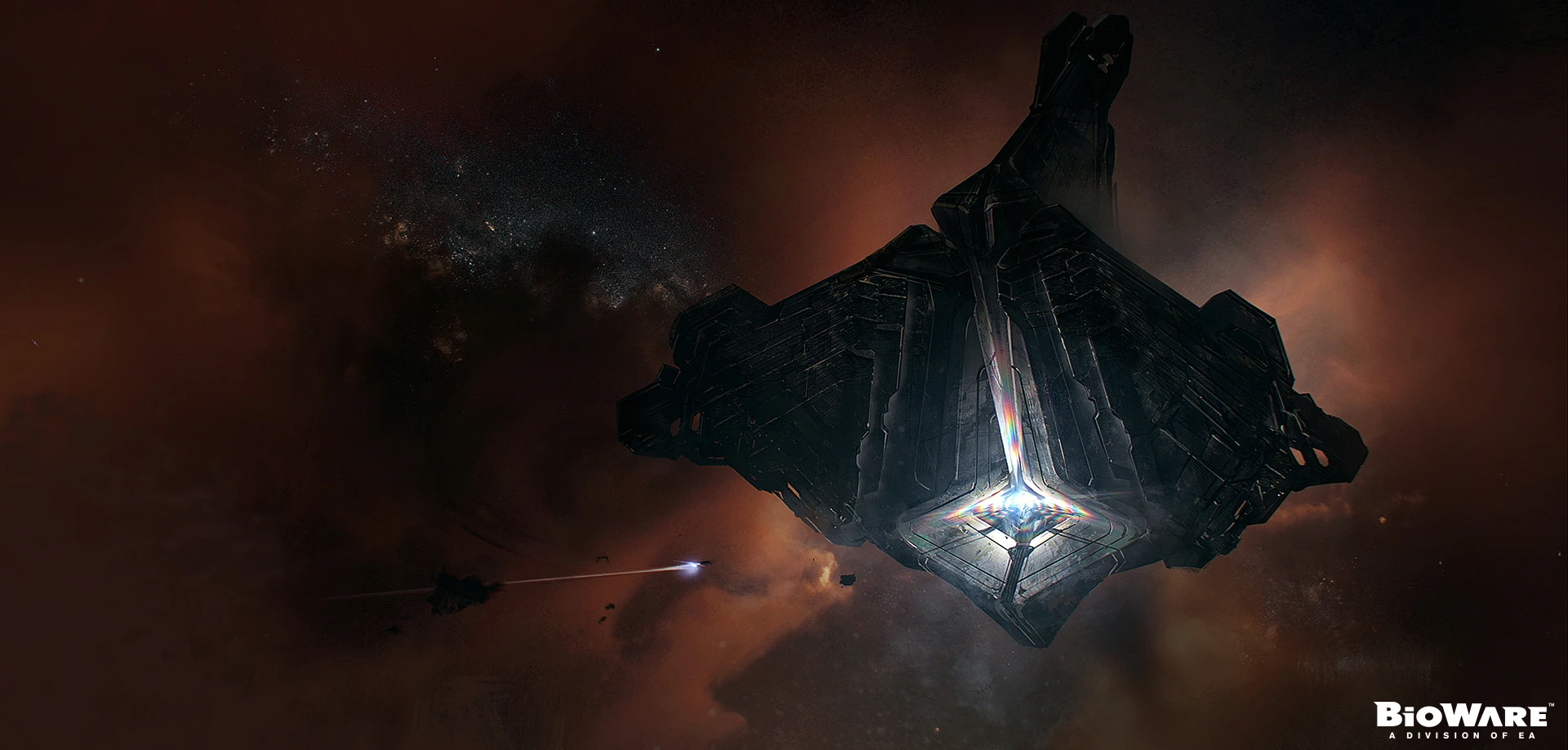 Анимация нового масс-ретранслятора из Mass Effect: Andromeda