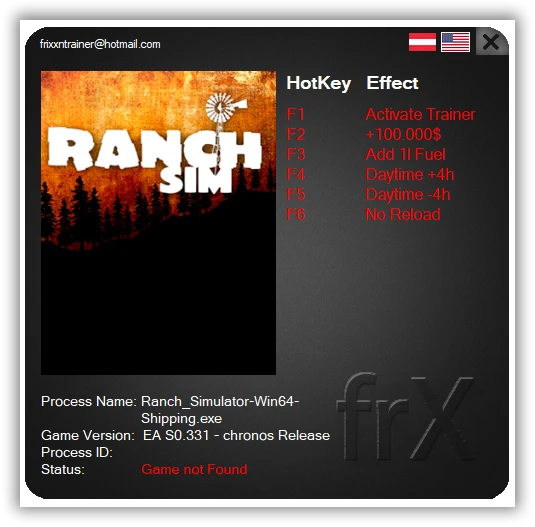 Ranch Simulator : Трейнер/Trainer (+5) [Early Access vS0.331] {frX}