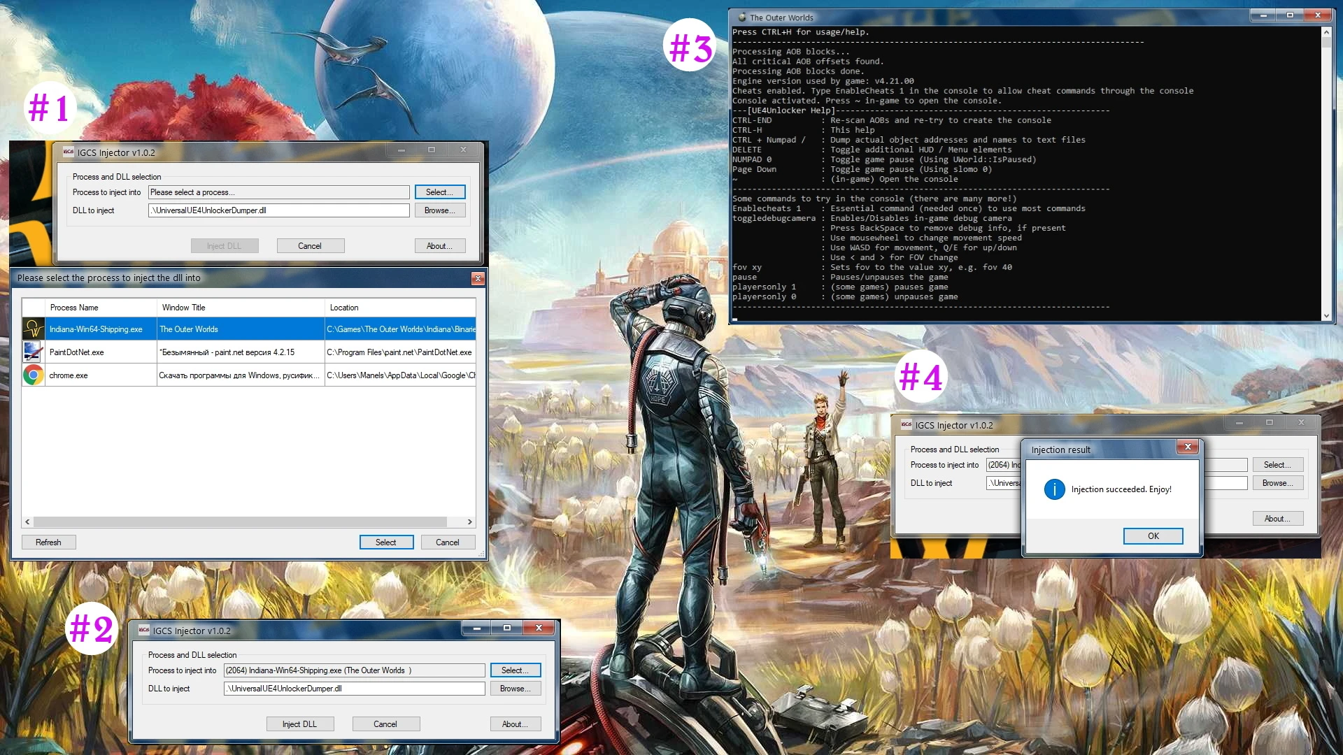 The Outer Worlds: Чит-Мод/Cheat-Mode (Активация Консоли / Console Unlocker) [1.0.2] {Otis_Inf}