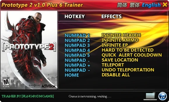 Prototype 2: Трейнер/Trainer (+6) [1.0] {FLiNG}