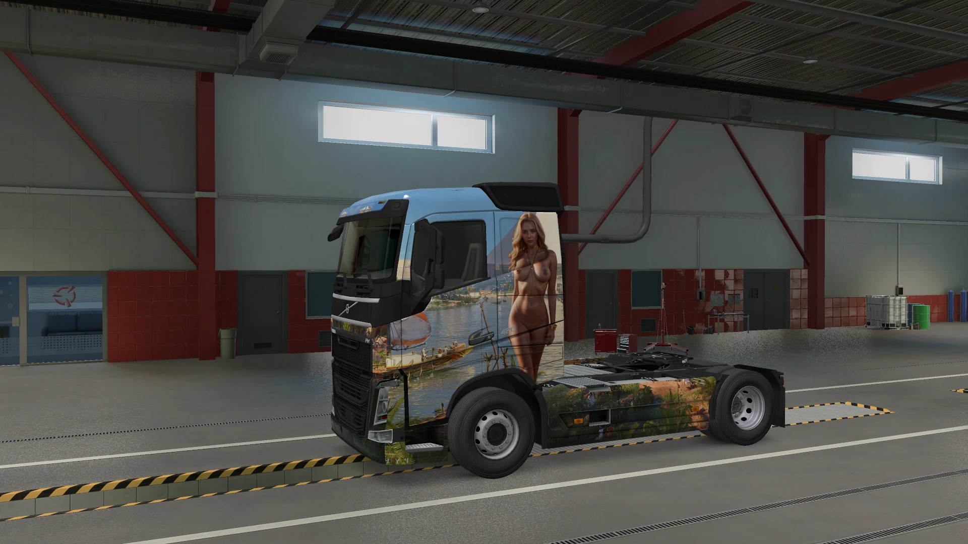 Euro Truck Simulator 2 "Эротический скин Volvo FH с клеопатрой"