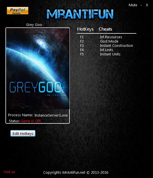Grey Goo: Трейнер/Trainer (+5) [0.34.601126] {MrAntiFun}
