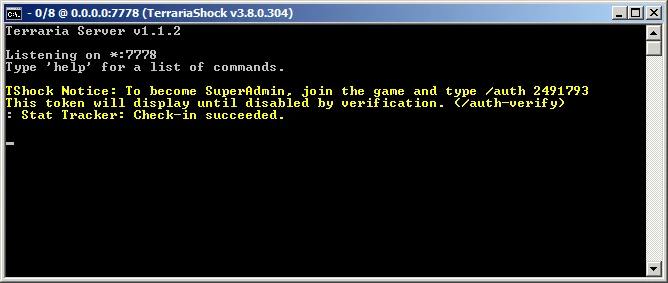 Скачать Tshock для Террария 1.3.0.7 [Выделенный сервер]