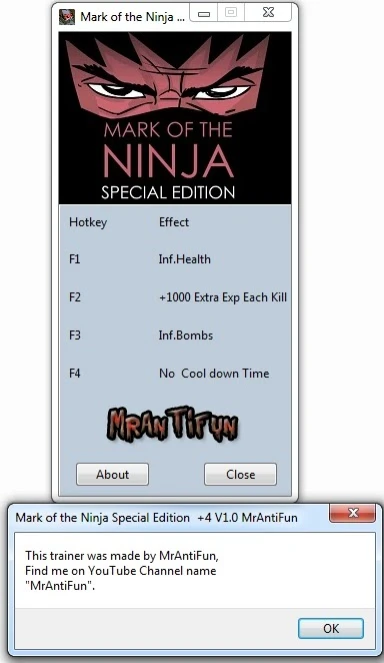 Mark of the Ninja ~ Special Edition: Трейнер/Trainer (+4) [1.0] {MrAntiFun}