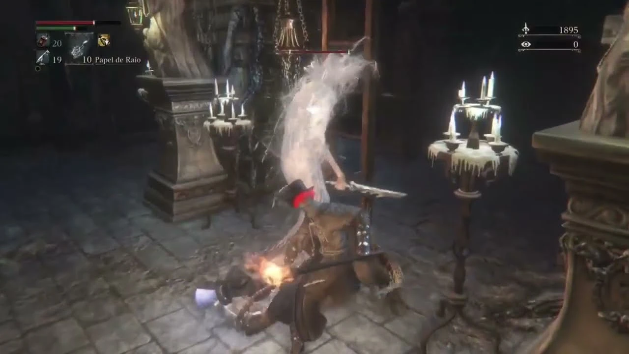 Прямо таки момент из Скуби Ду - призрак в Bloodborne использует лестницу