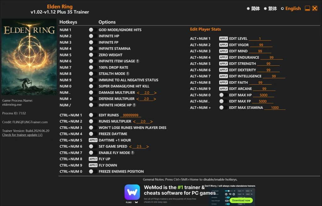 Elden Ring: Shadow of the Erdtree "Трейнер +35" [1.02 - 1.12] {FLiNG}