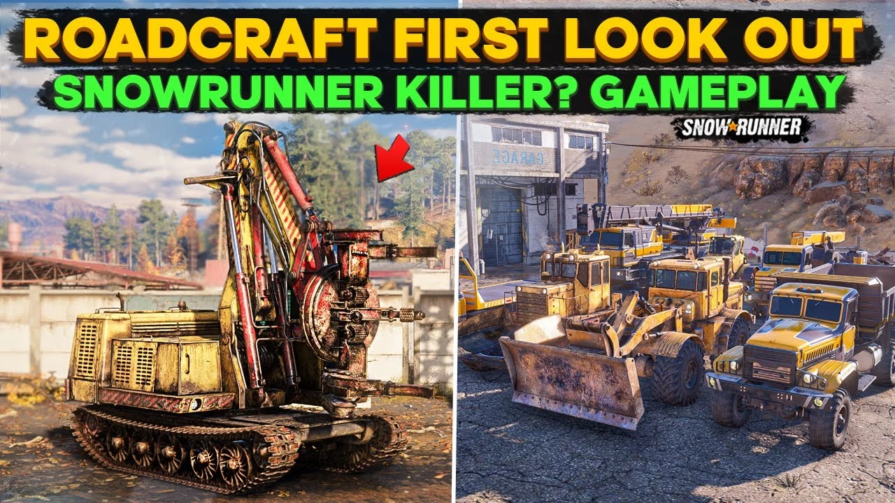 Более часа геймплея из демоверсии симулятора RoadCraft