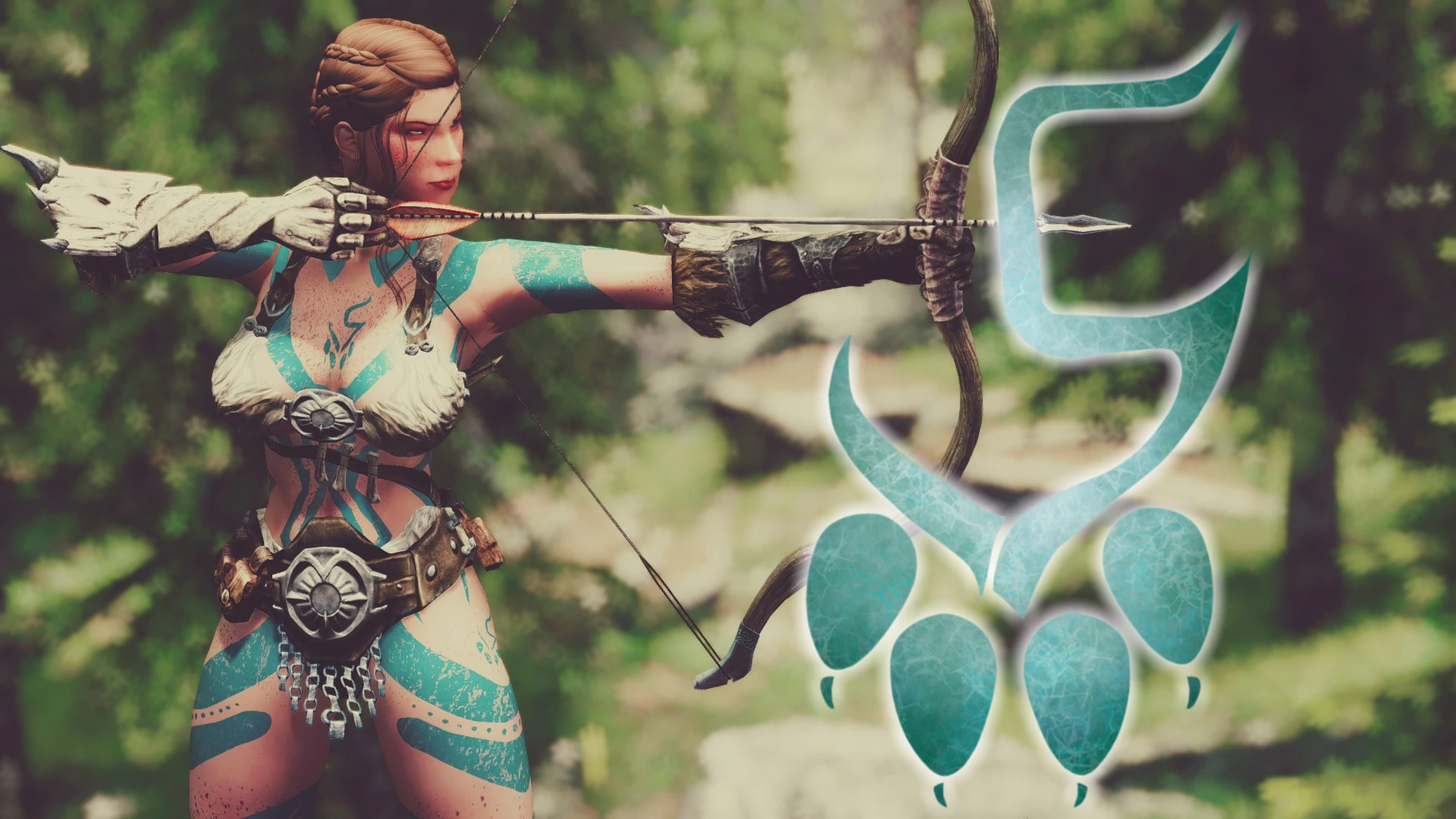 Elder Scrolls 5: Skyrim "Ziovdendian Body paint - Дизайны люпина - RaceMenu накладки"