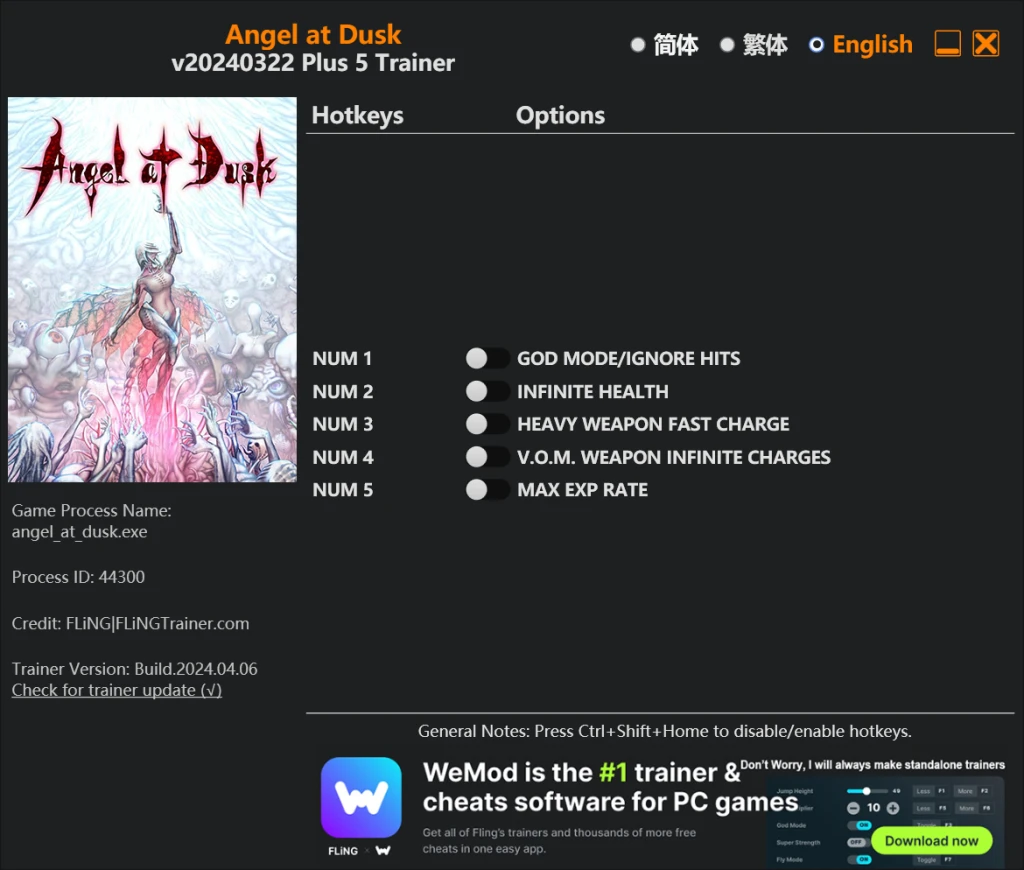 Angel at Dusk "Трейнер +5" [UPD: 30.04.2025] {FLiNG}