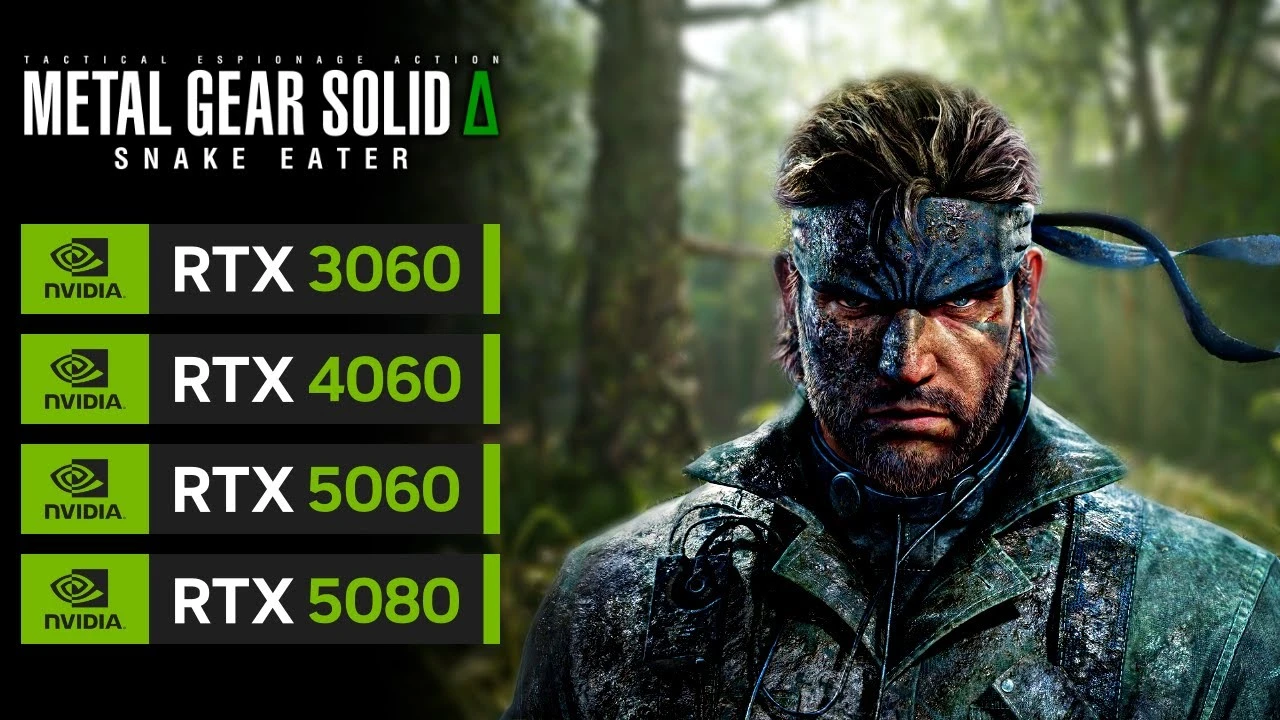 Тест производительности Metal Gear Solid Delta на RTX 3060, RTX 4060, RTX 5060 и RTX 5080