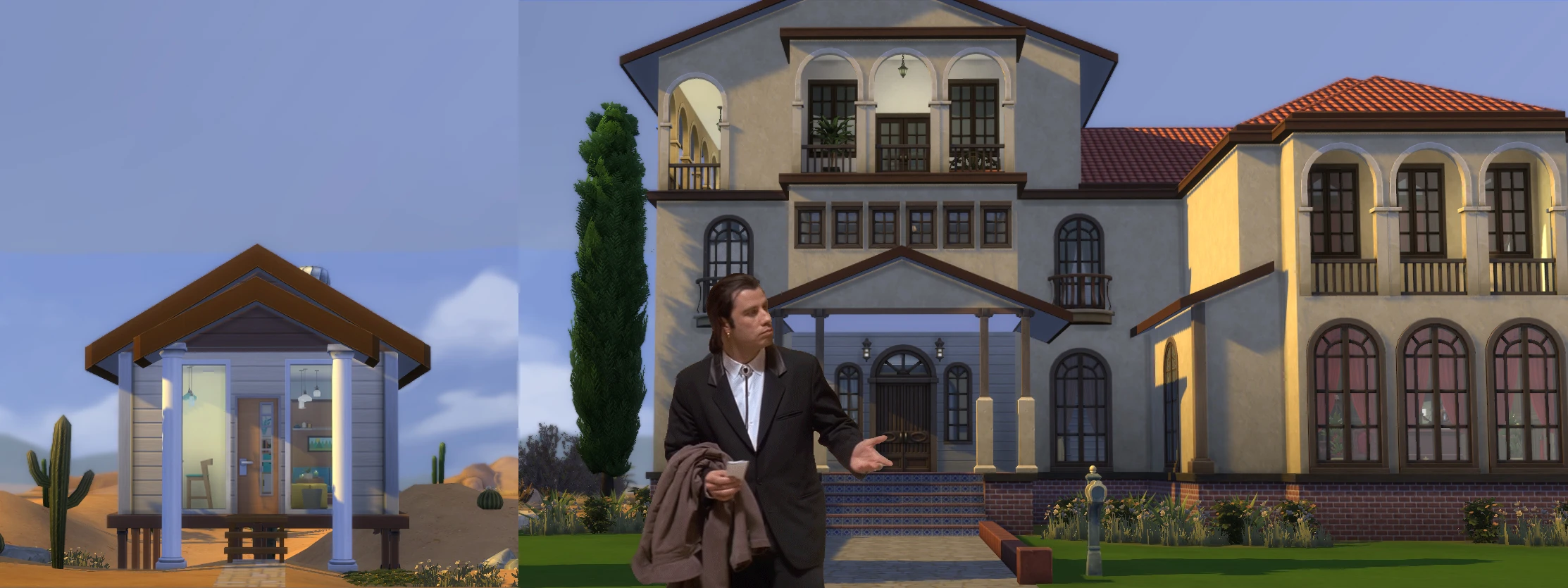 Когда сим вернулся домой в перестроенный дом