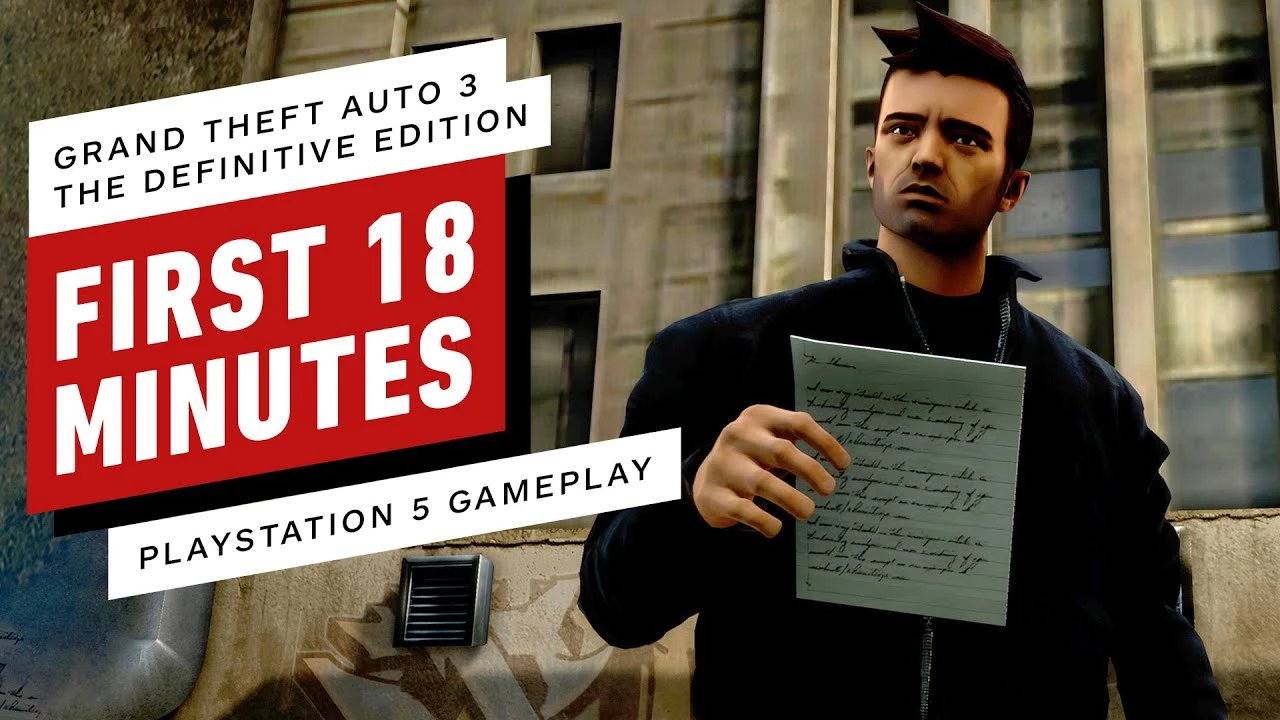 Первые 18 минут геймплея Grand Theft Auto 3: Definitive Edition