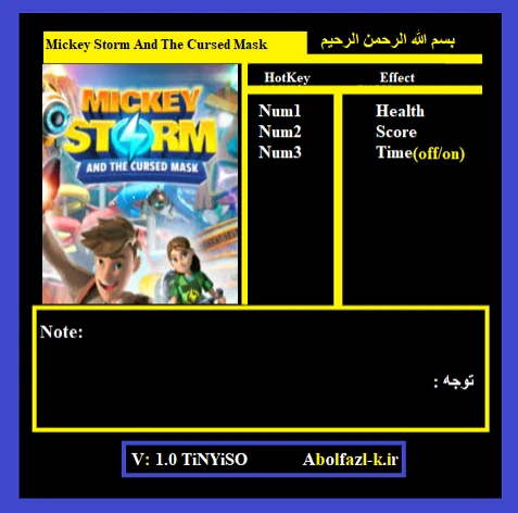 Mickey Storm and the Cursed Mask "Трейнер +3" [1.0] {Abolfazl.k}