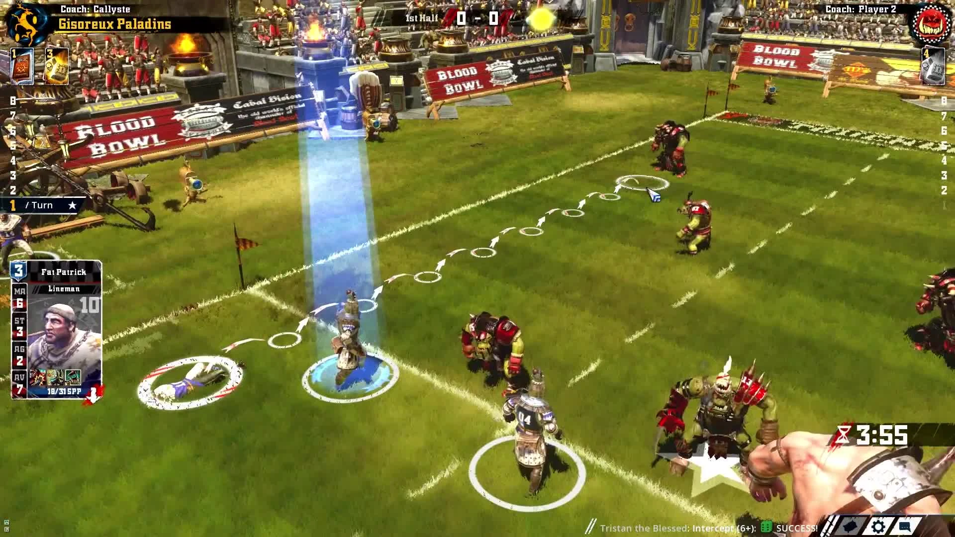 Blood Bowl 2 "Геймплейное видео: бретонцы против зеленокожих"