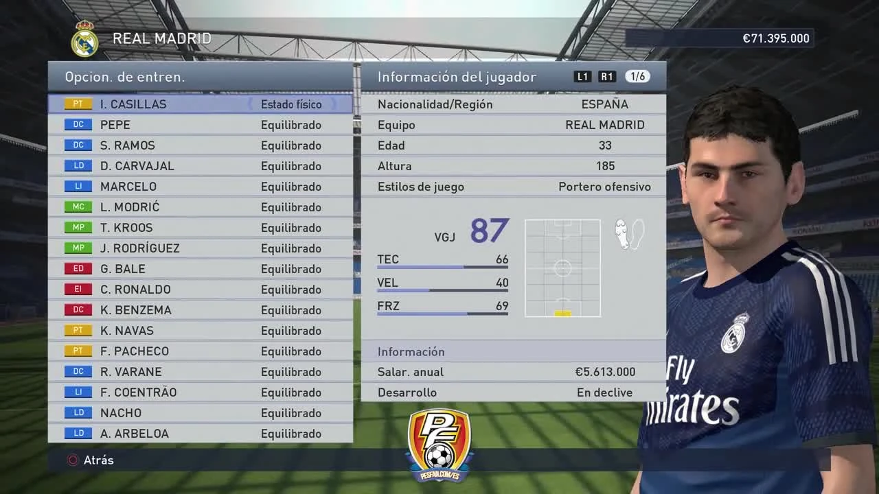 PES 2015 "Режим Мастер Лига"