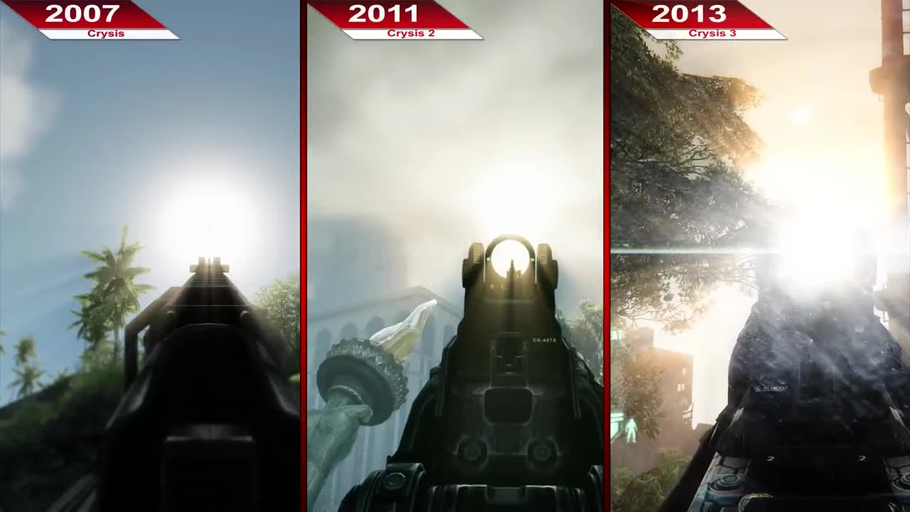 Сравнение | Crysis против Crysis 2 против Crysis 3 | ULTRA | RX 580