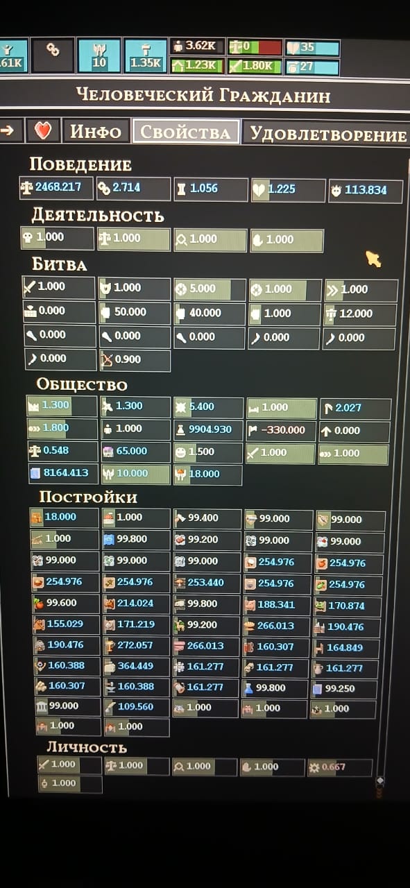 Songs of Syx "Чит характеристики для расы людей" [0.70.15]