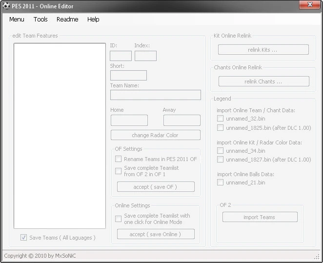 Pro Evolution Soccer 2011 (PES 11): Онлайн Редактор [1.0/1.1] {1.1}
