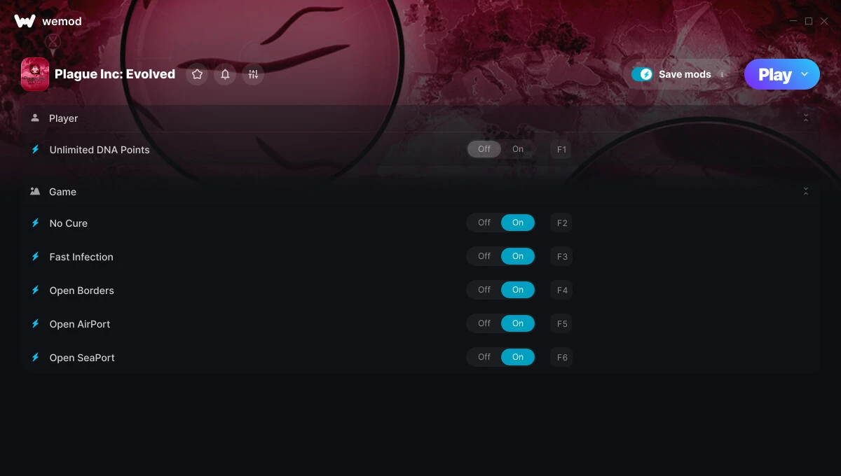 Plague Inc: Evolved "Трейнер +6 от WeMod: заражение, лечение, очки ДНК и пр"