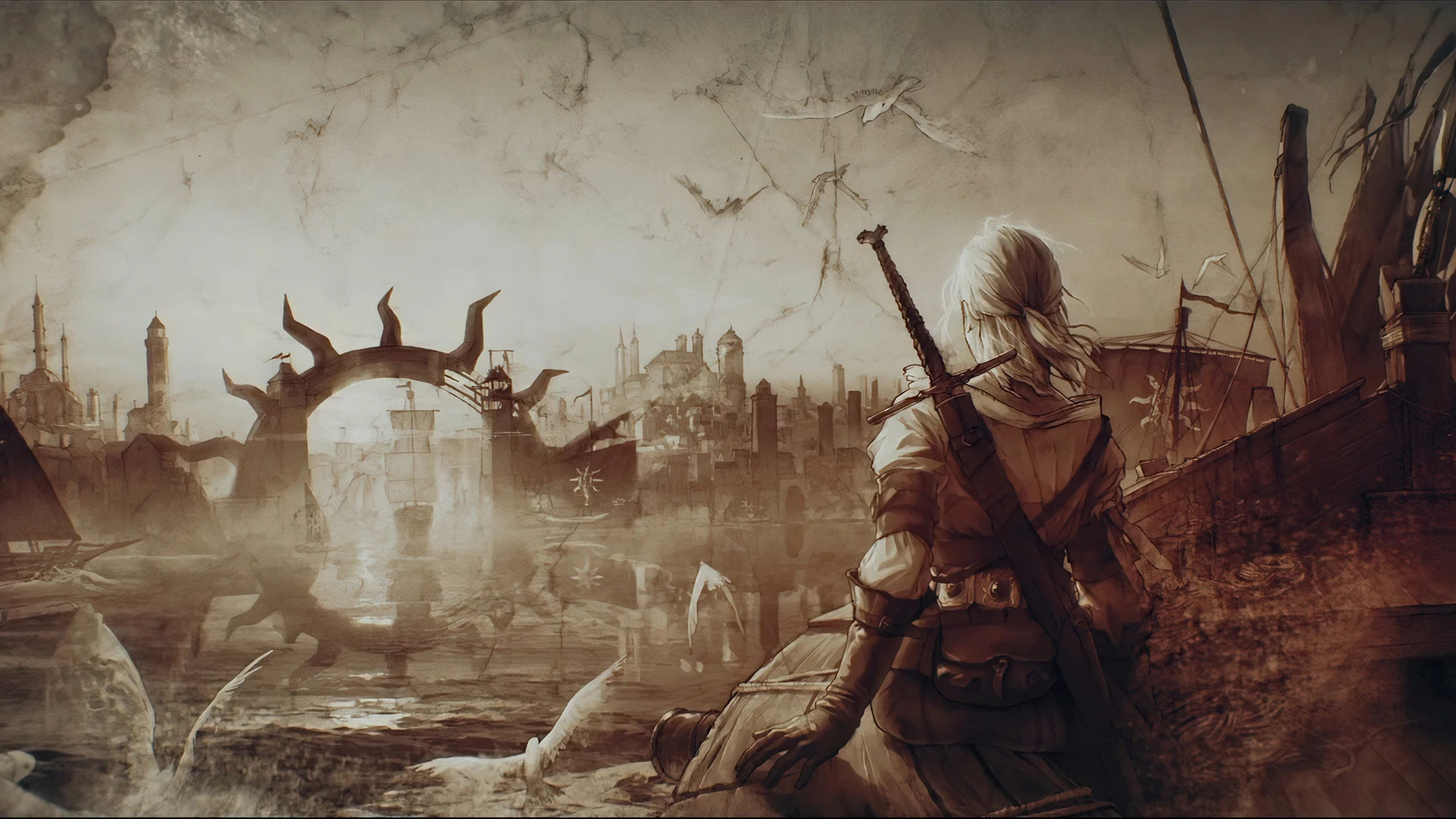 Witcher 3 "Загрузочные экраны из финальных титров"