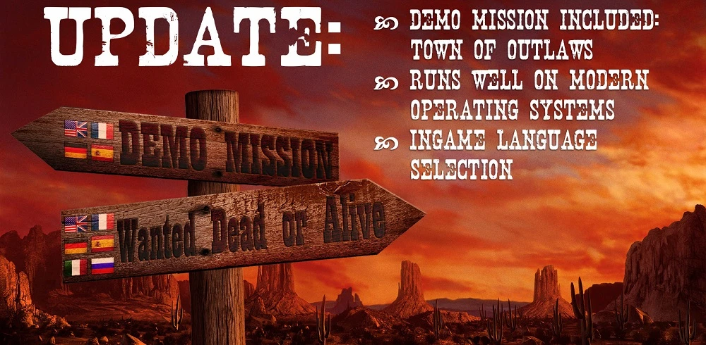 Новый патч для стратегии Desperados добавил в игру поддержку современных ОС и возможность выбора русского языка