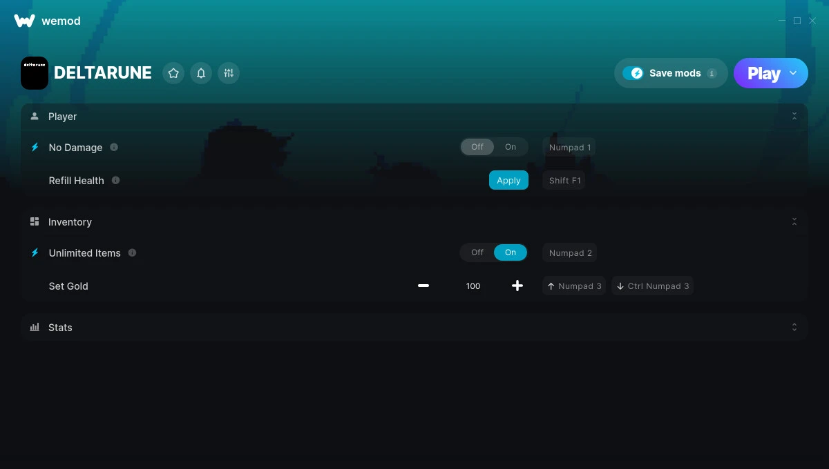 Deltarune "Трейнер +10" [UPD: 09.06.2025] {GreenHouse / WeMod}