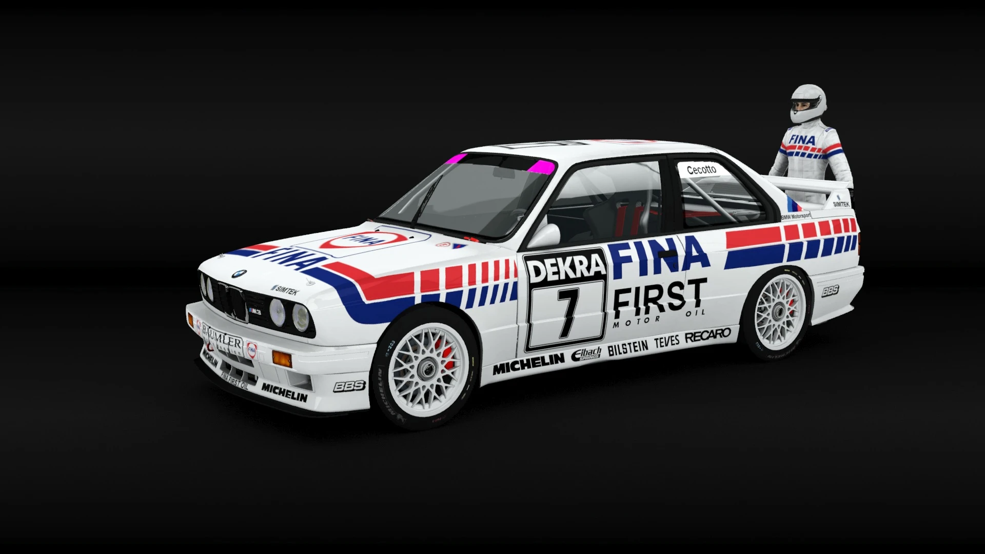 Assetto Corsa "Ливрея Johnny Cecotto (1992) для BMW E30 M3 DTM"