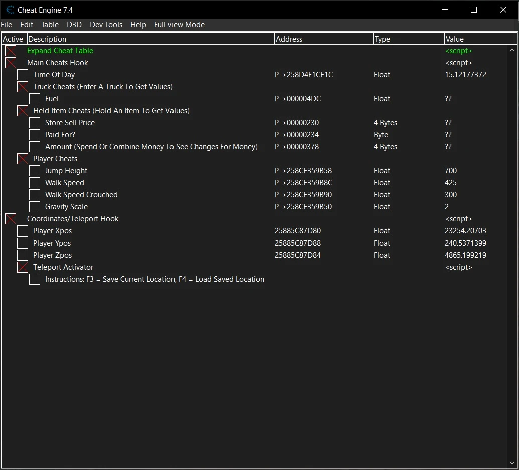 Hydroneer "Таблица для Cheat Engine" [2.0.5] {JoseFaction}