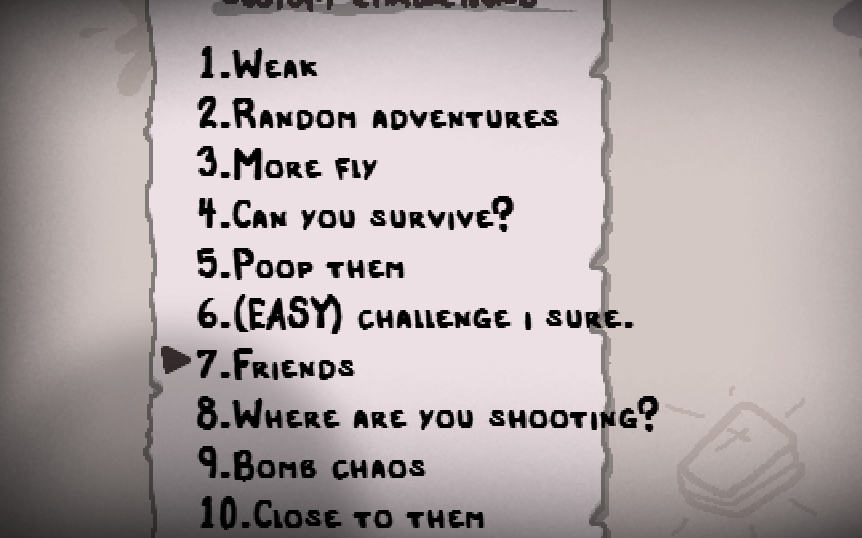 Binding of Isaac "The binding of isaac:Hardcore challenges"