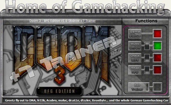 Doom 3 - BFG Edition: Трейнер/Trainer (+7) [1.0] {HoG/sILeNt heLLsCrEAm}