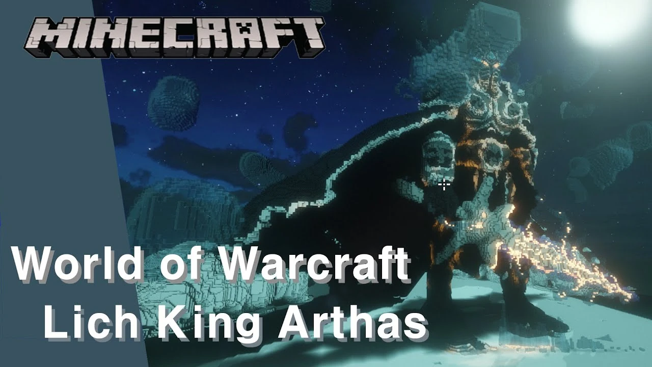 Игрок построил огромную статую Короля-лича в Minecraft