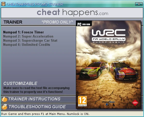 WRC: FIA World Rally Championship: Трейнер (заморозка времени) [1.0] {CheatHappens}