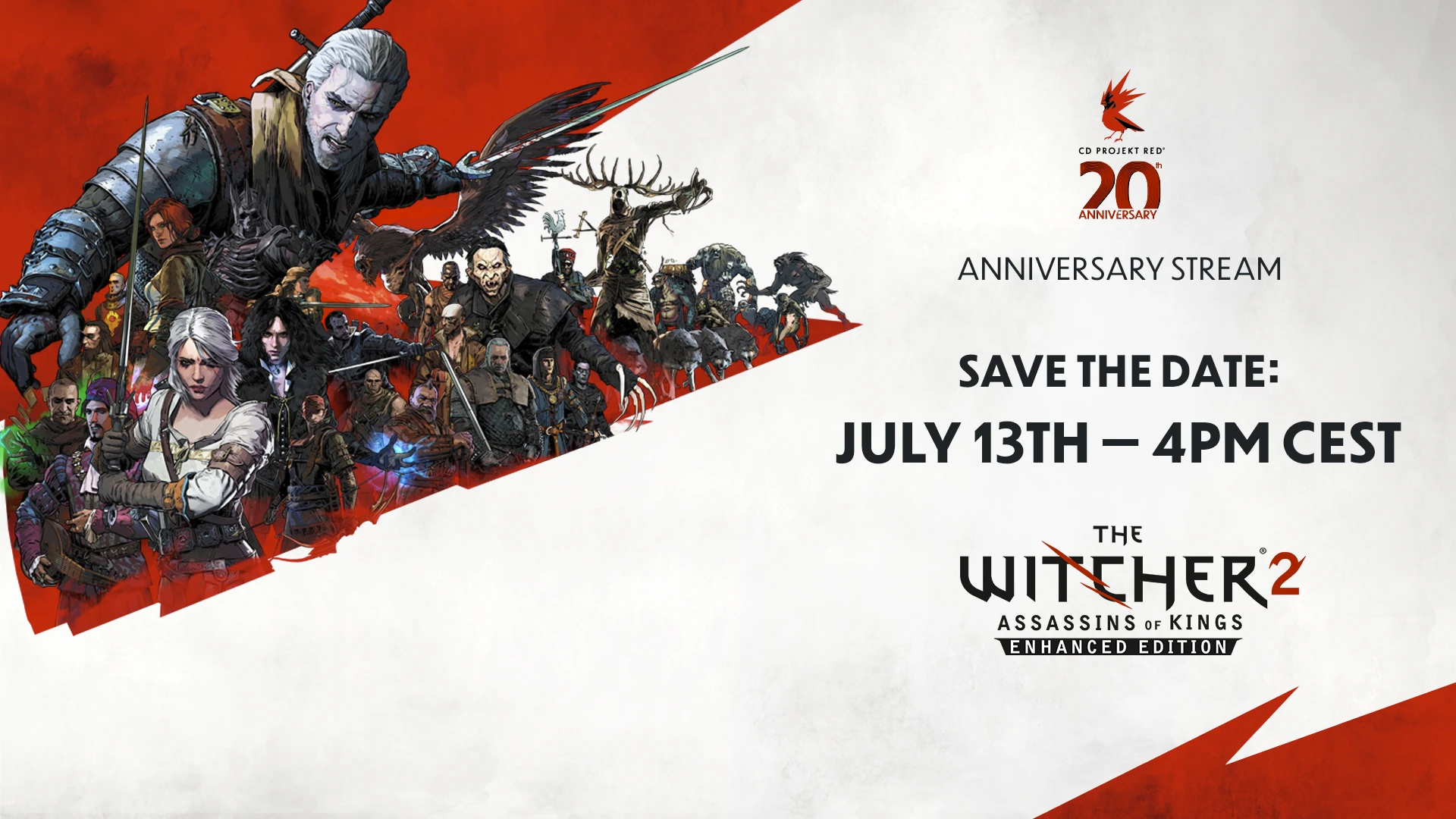 CD Projekt RED проведёт стрим The Witcher 2: Assassin's of Kings в честь 20-летия компании