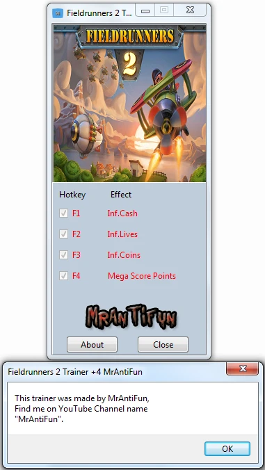 Fieldrunners 2: Трейнер/Trainer (+4) [1.0] {MrAntiFun}