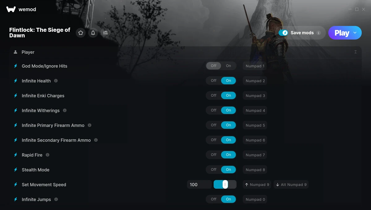 Flintlock: The Siege of Dawn "Трейнер +22" [UPD: 24.07.2024] {FLiNG / WeMod}