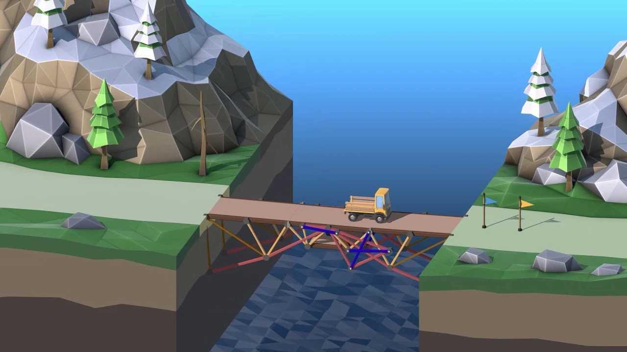 Вышел новый трейлер игры про строительство мостов "Poly Bridge 2"