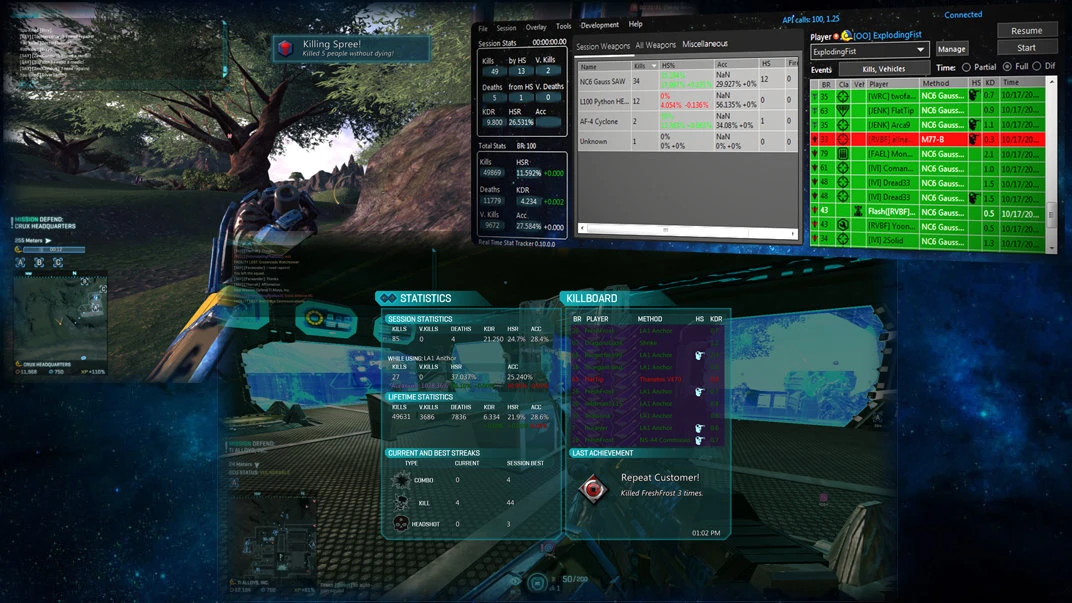 PlanetSide 2 "Recursion Real Time Stat Tracker"