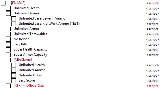 Wolfenstein 2: The New Colossus: Таблица для Cheat Engine [UPD: 31.10.2017] {Kalas}