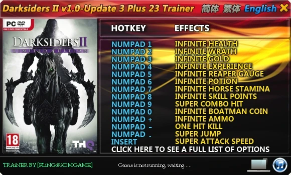 Darksiders 2: Трейнер/Trainer (+23) [1.0/1.1/1.2/1.3] {FLiNG}