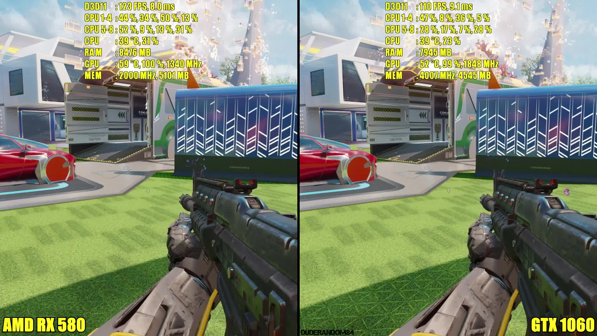 Call Of Duty Black Ops 3 GTX 1060 Vs AMD RX 580 Сравнение