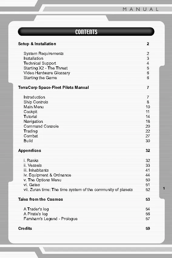 X2 The Threat "Manual (Руководство пользователя)"