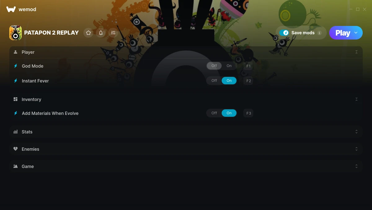 Patapon 2 Replay "Трейнер +9" [UPD: 23.07.2025] {ColonelRVH / WeMod}