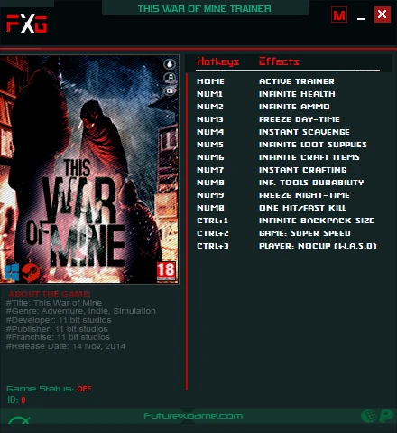 This War of Mine "Трейнер +13" [6.0.7.5] {FutureX}