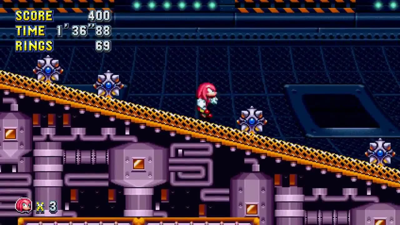 Sonic Mania - Геймплей за Кнуклеса Flying Battery Zone